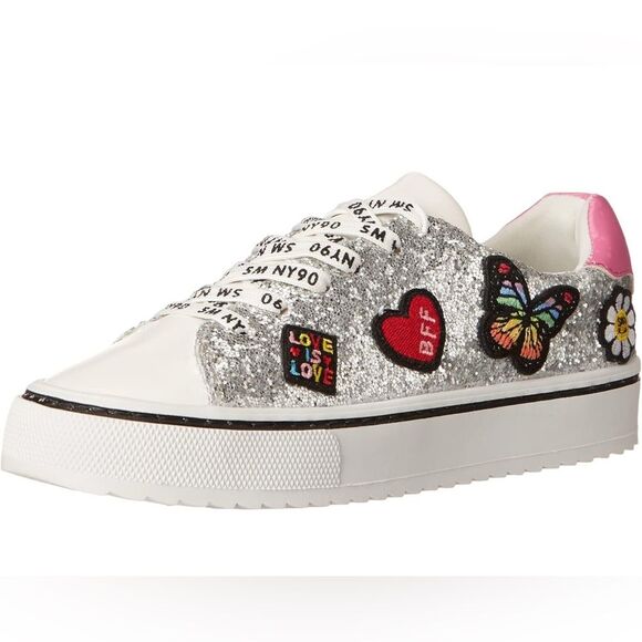 Steve Madden Other - Steve Madden Glitter Patch Platform Sneakers Youth Girls 4M Pride BFF Love